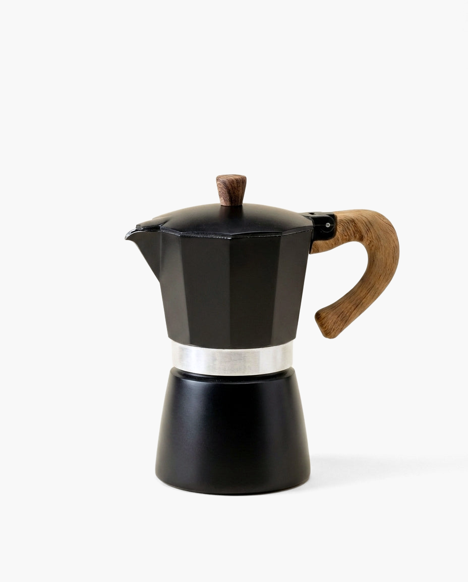 Moka Pot with Wood Handle, 3 or 6 Cup | French Press & Co
