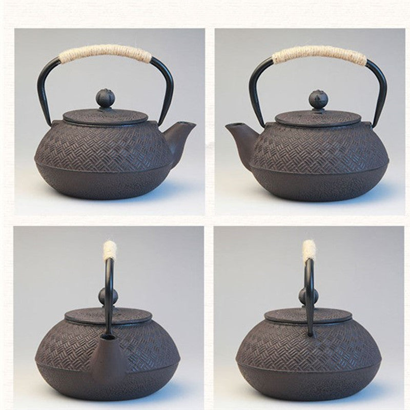 Tetsuki Cast Iron Teapot — macro texture