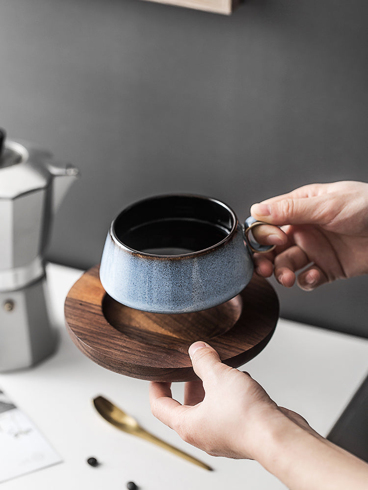 Toscana Ceramic Cup & Saucer — in use