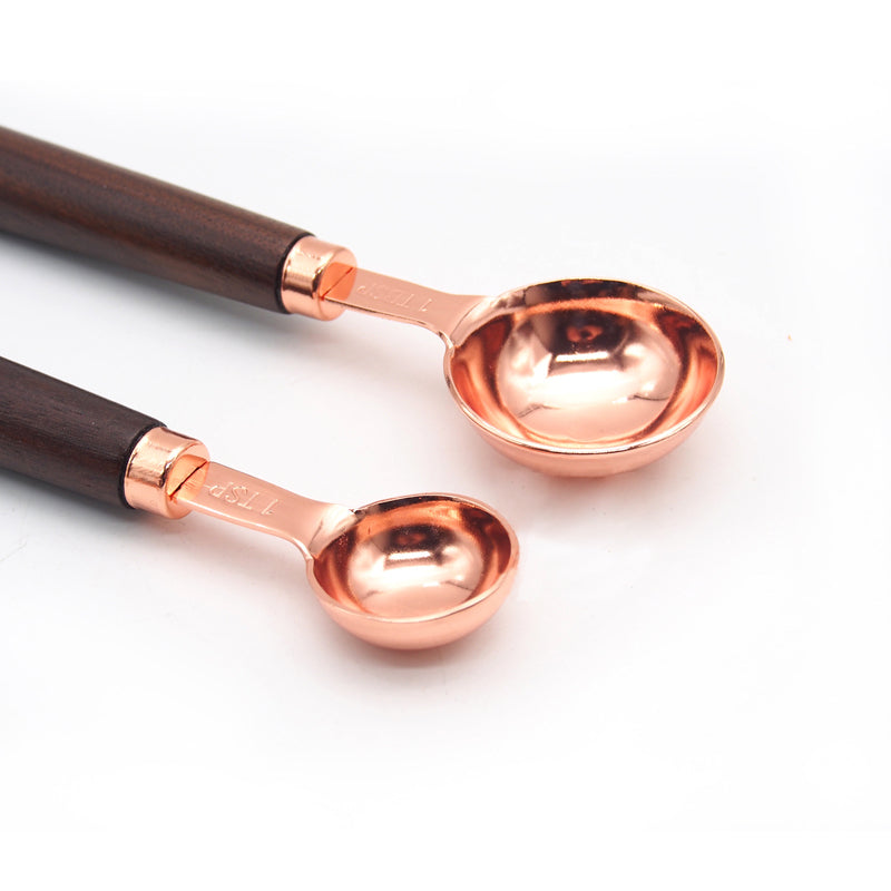 Pro Rose Gold Spoons — scale reference