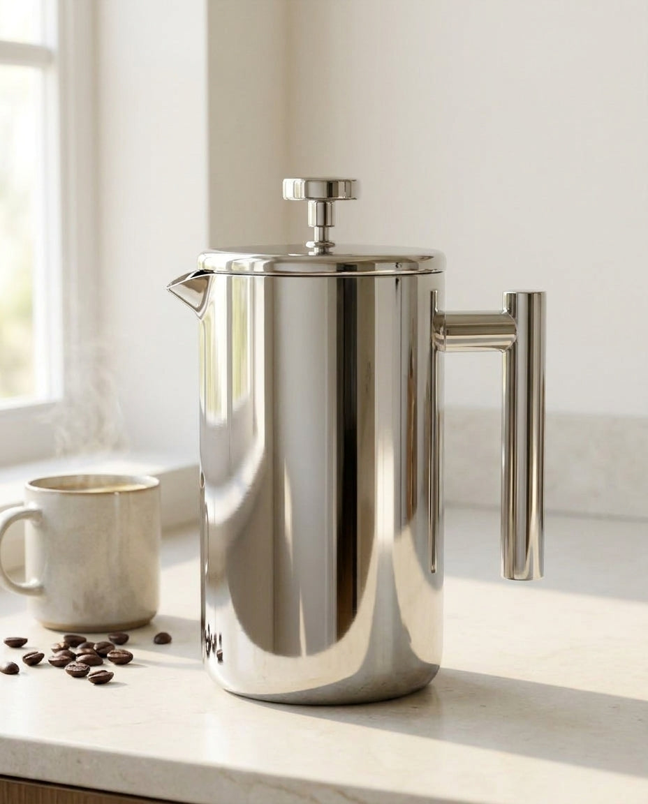 The Signature Stainless Steel French Press - morning ritual
