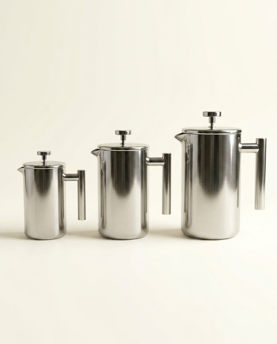 The Signature Stainless Steel French Press - three sizes
