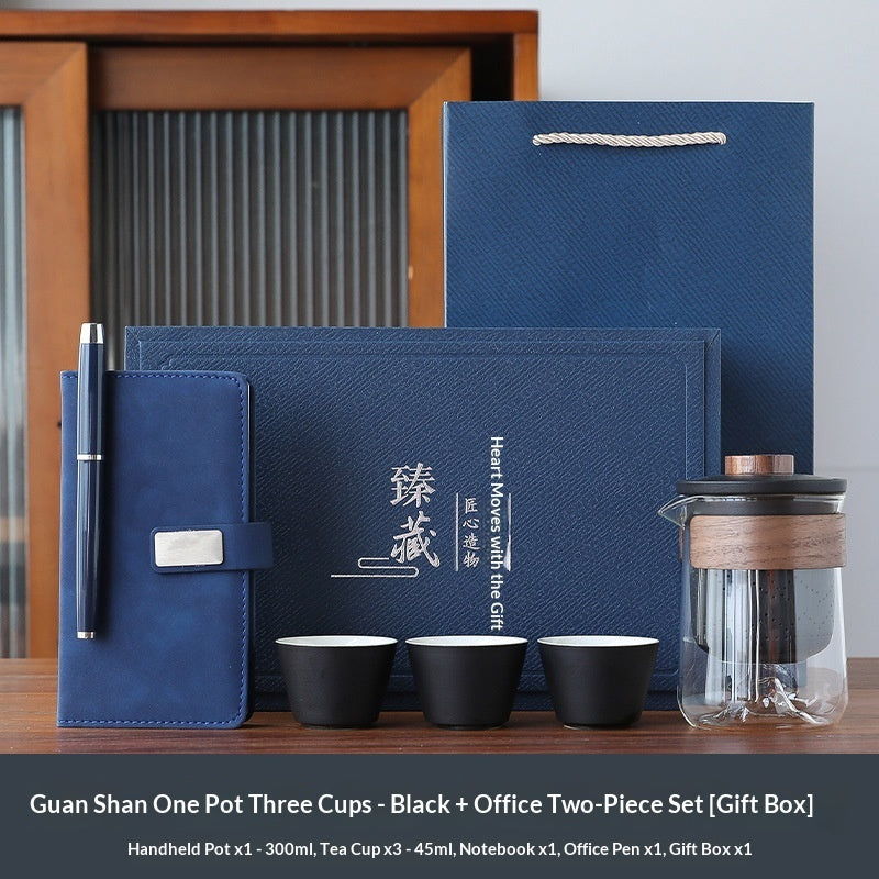 Guan Shan Tea Ritual Set — macro texture