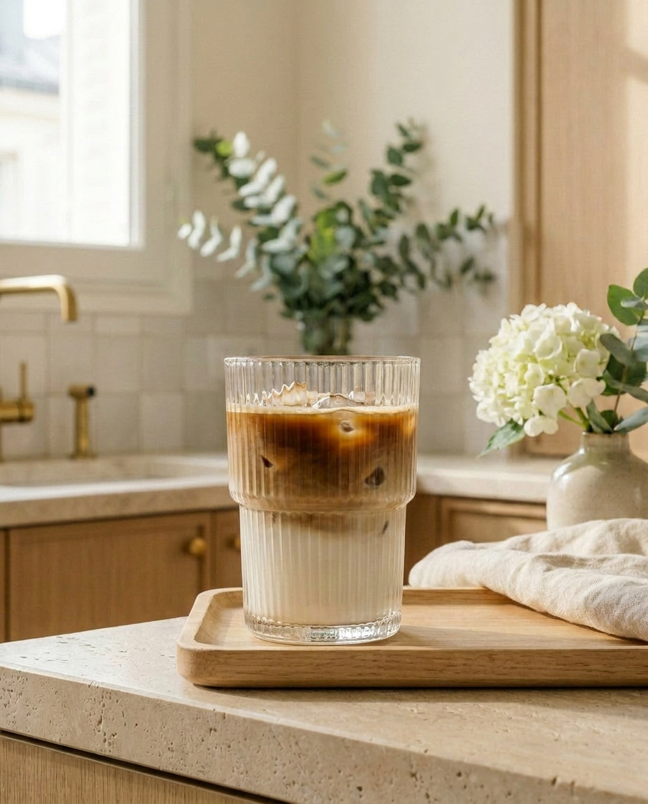 Riviera Ribbed Iced Glass - lifestyle_parisien
