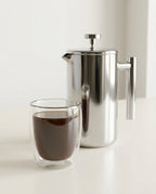 The Signature Stainless Steel French Press - clean full-bodied cup