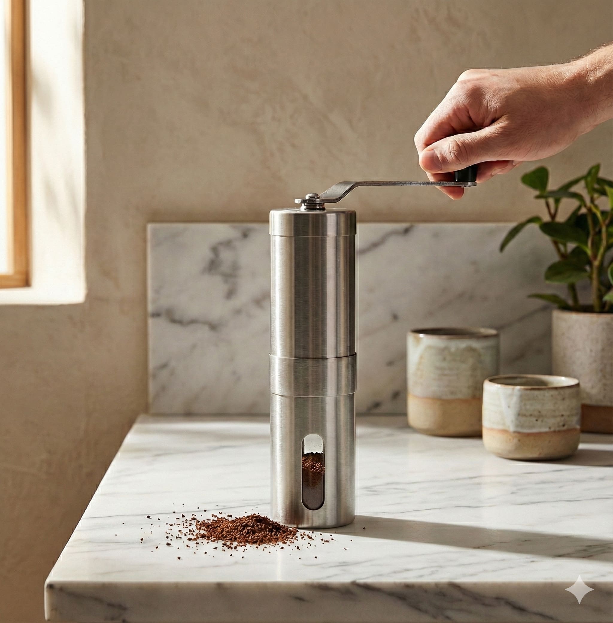 coffee grinder in a kitchen
