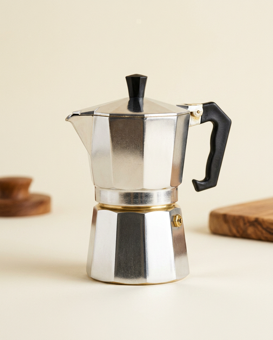Atelier Stovetop Moka, 6-Cup — hero_studio
