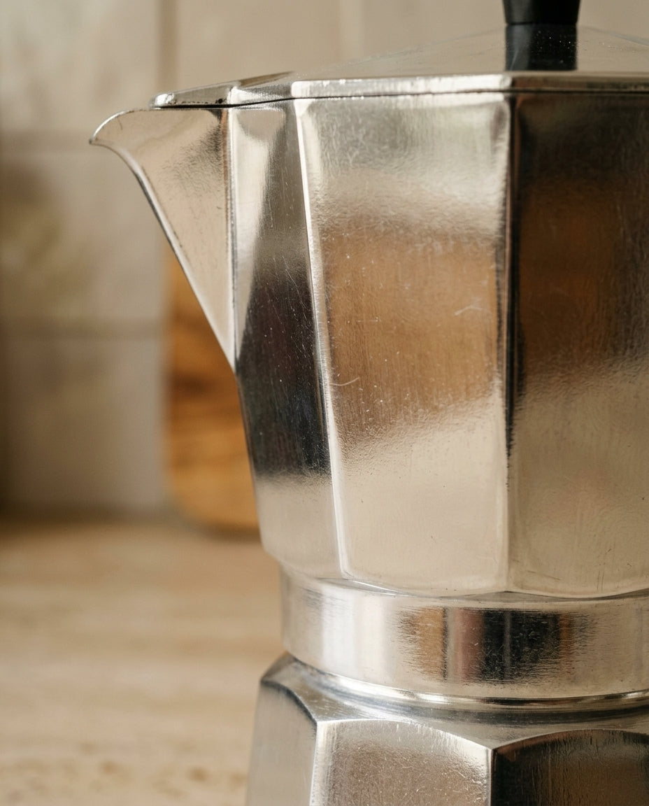 Atelier Stovetop Moka, 6-Cup — macro_detail