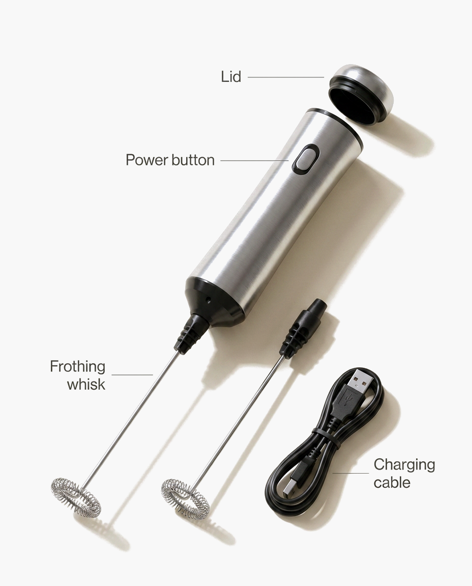 Atelier Twin Frother, parts diagram