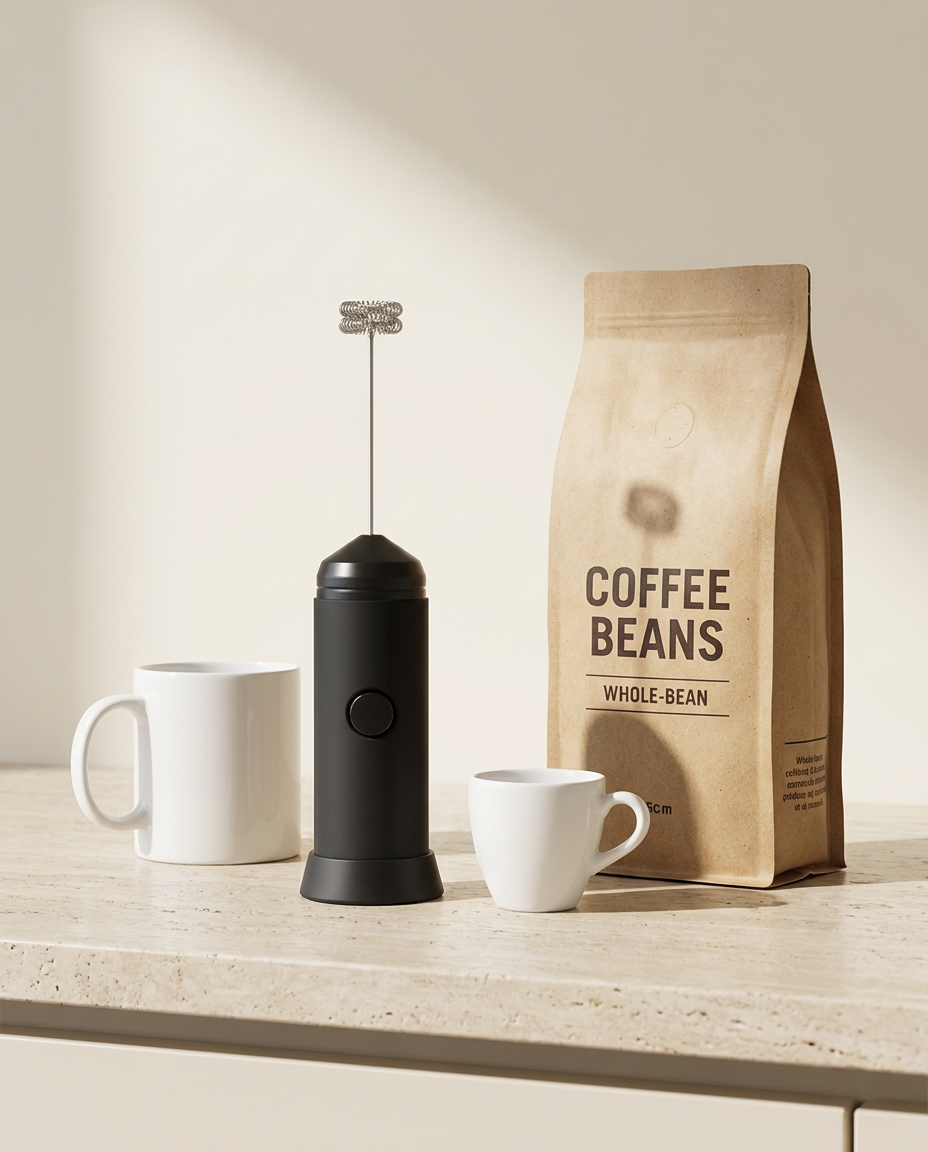 Bench Hand Frother - scale