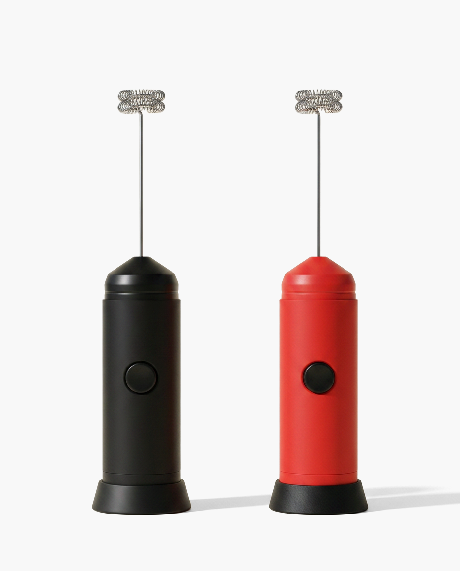 Bench Hand Frother, all colors side by side