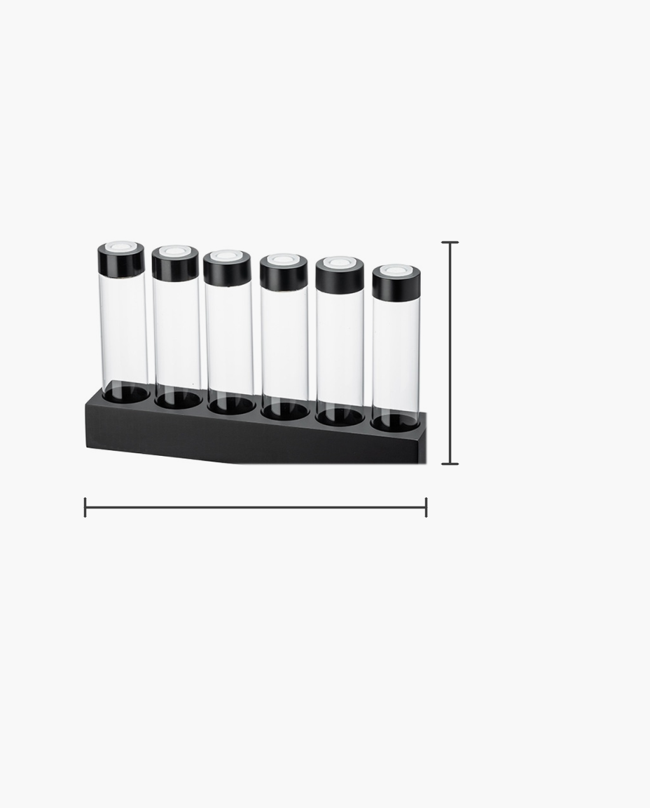 Bottega Bean Curator, 6-vial set, dimensions