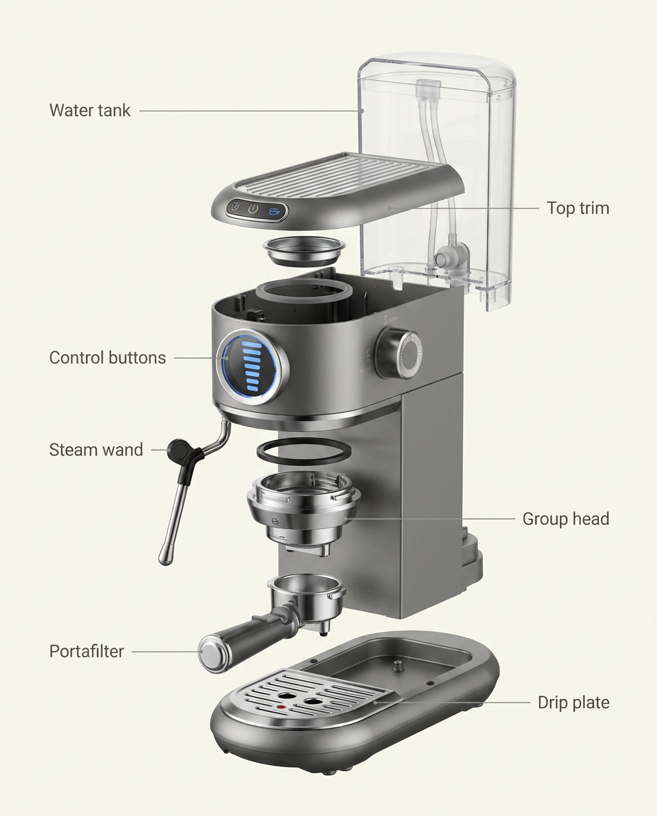 Capri Espresso Station - anatomy_schema