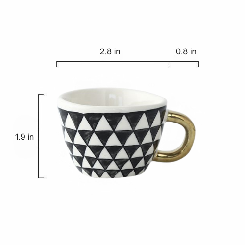 Nordic Style Espresso Cup - Close-up of Design 2