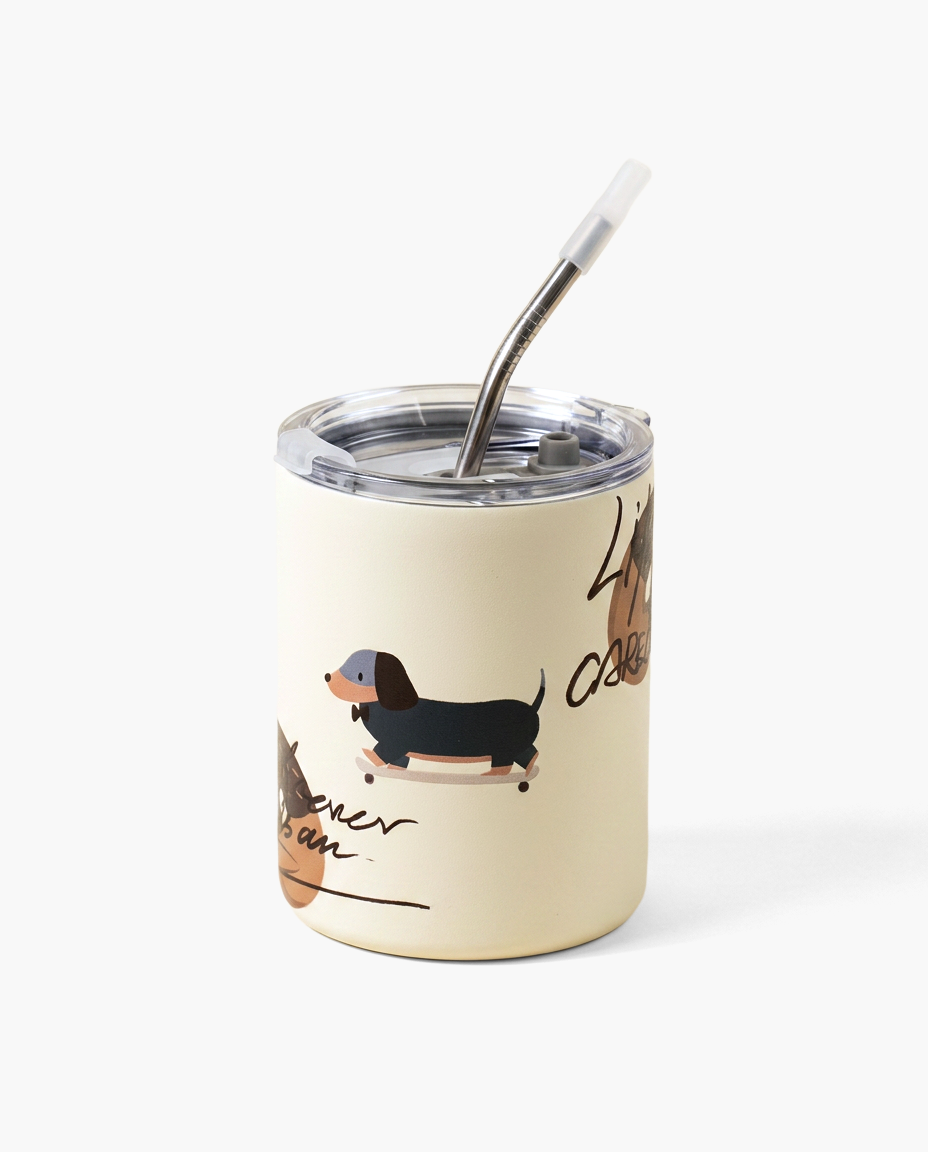 Dachshund Insulated Mug, studio photo