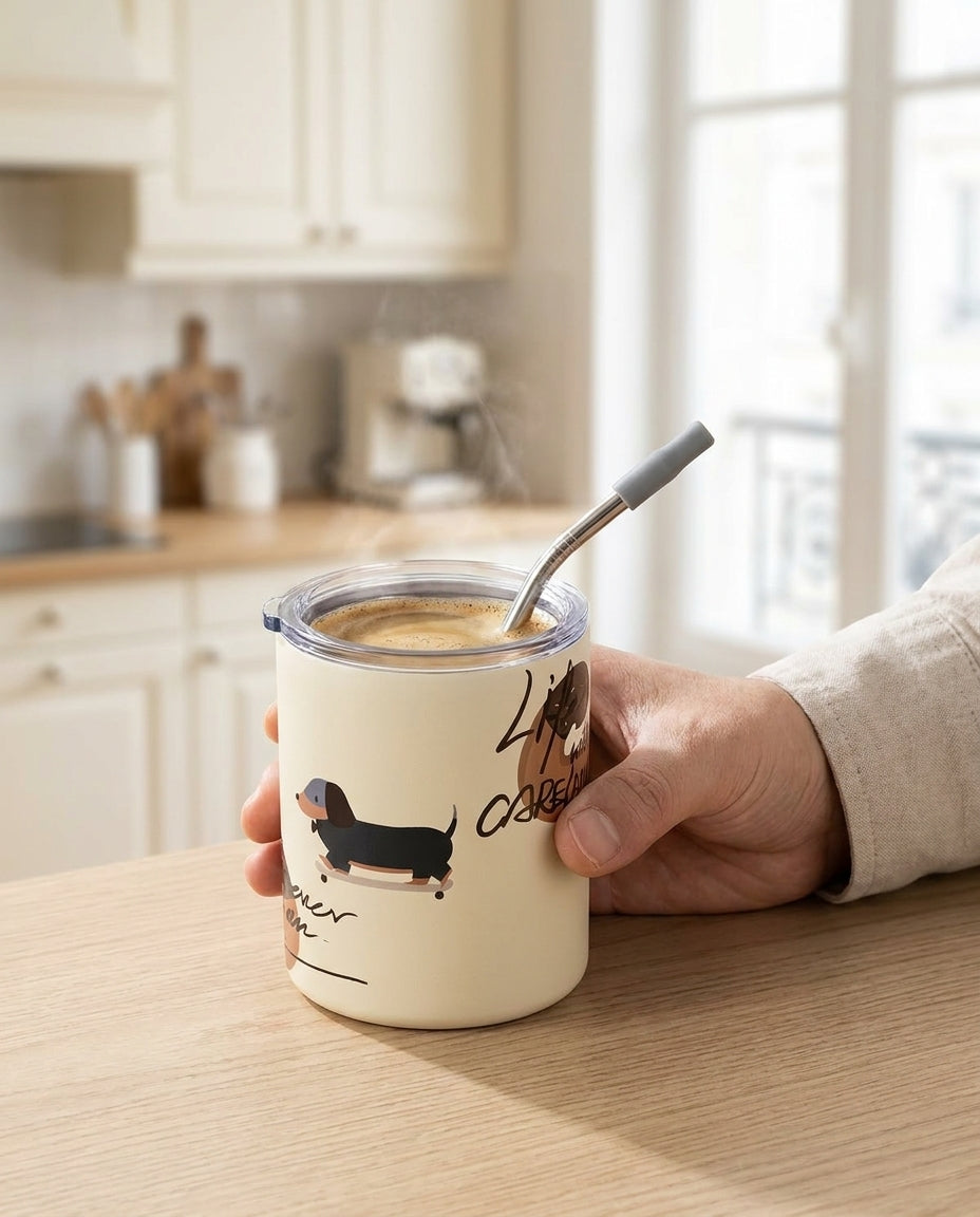Dachshund Insulated Mug - action_type_aware