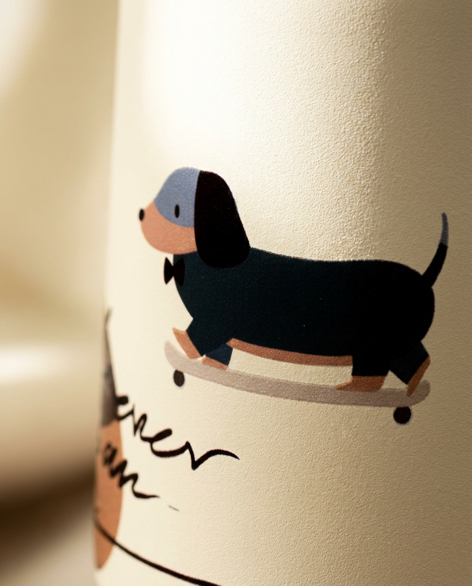 Dachshund Insulated Mug - macro_detail