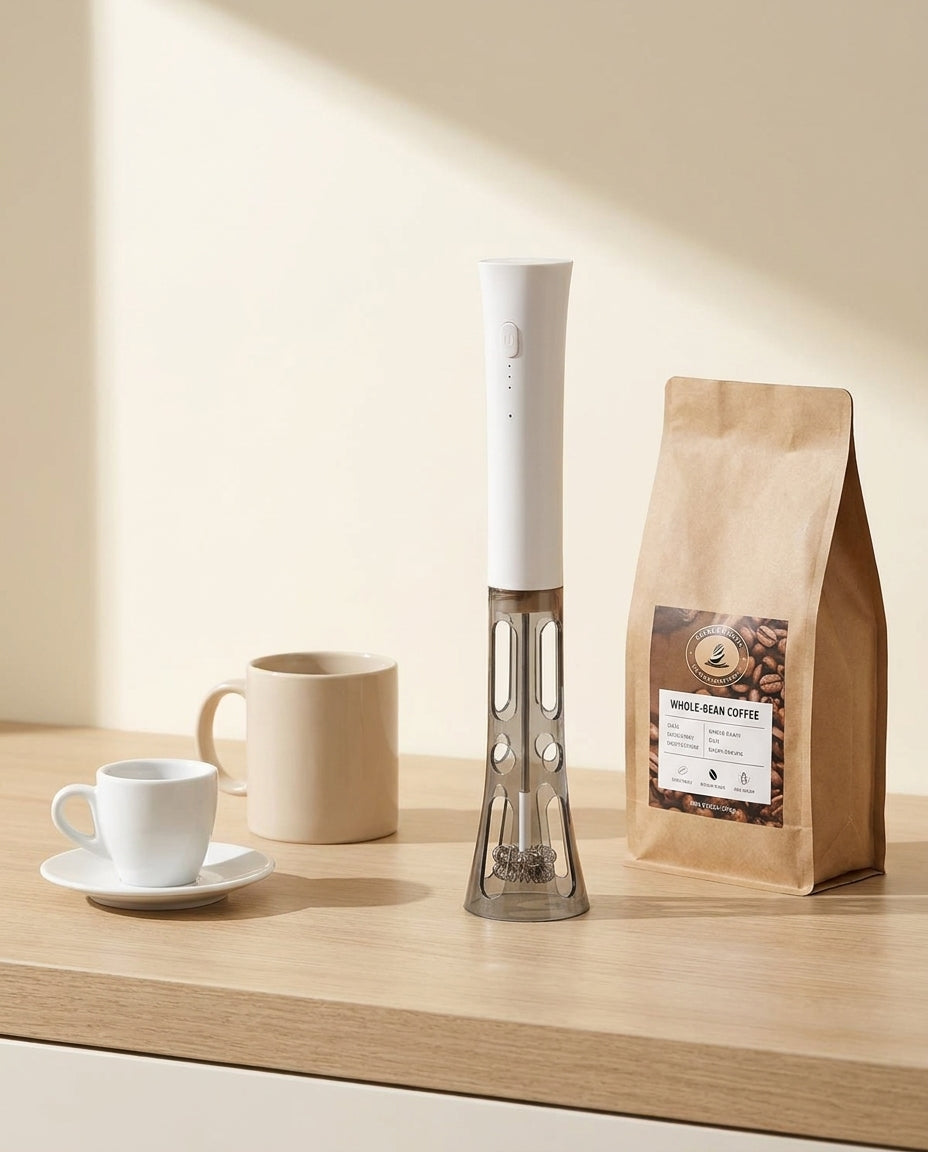 Editor's Wireless Frother - scale