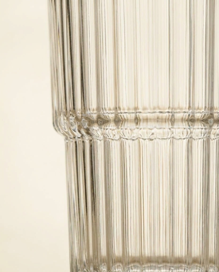 Riviera Ribbed Iced Glass - macro_detail