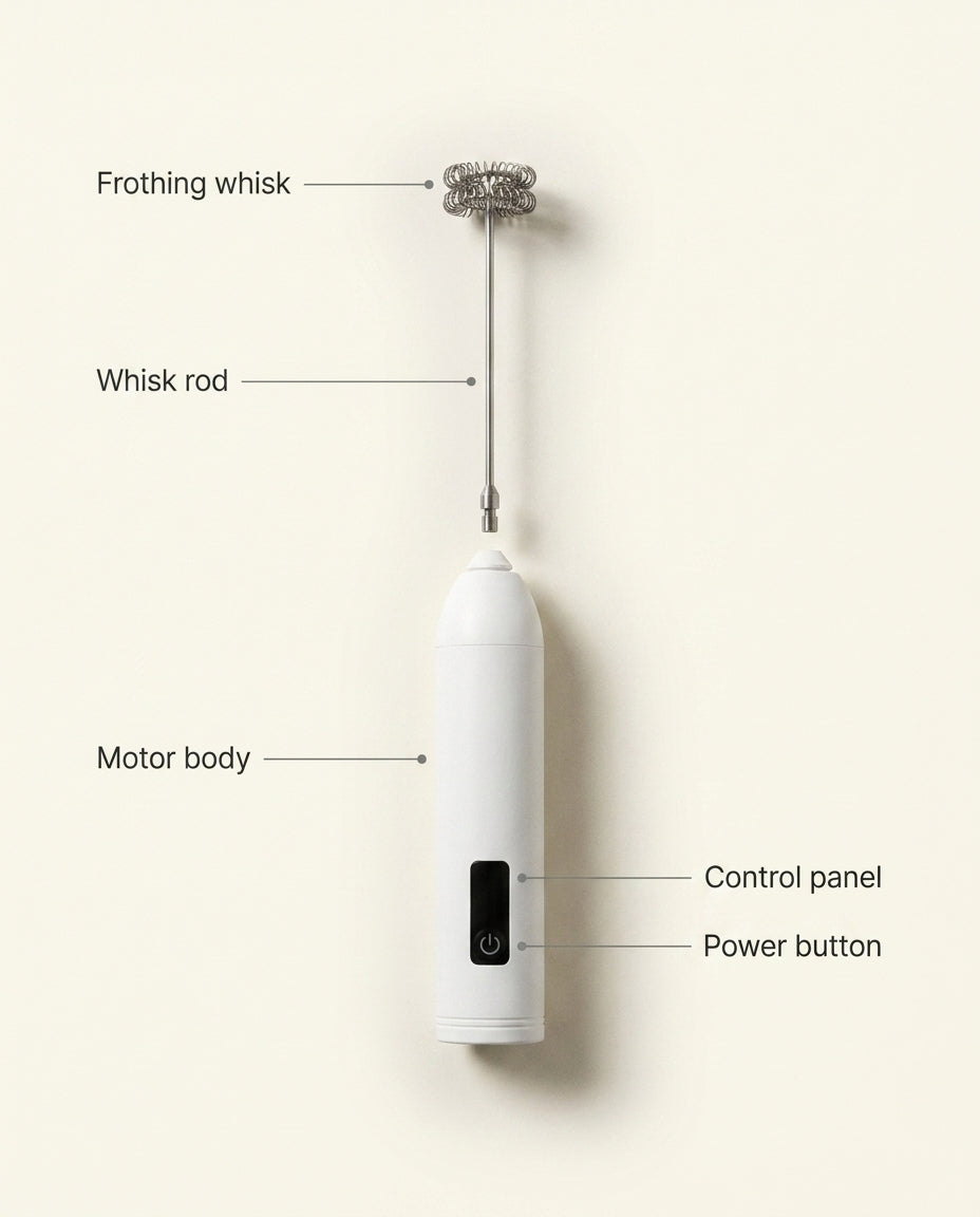 The Barista Milk Frother - anatomy_schema