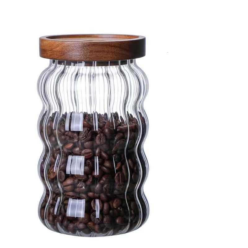 Ripple Glass Canister — in use
