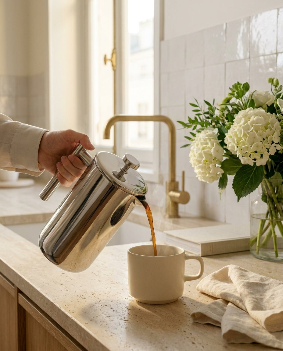 The Signature Stainless Steel French Press - lifestyle_parisien
