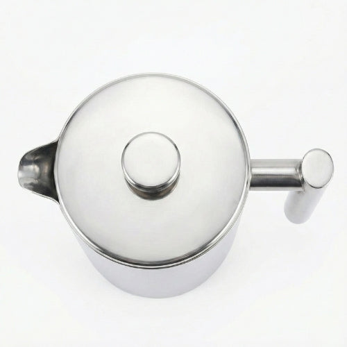 The Signature Stainless Steel French Press — macro texture