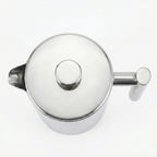 The Signature Stainless Steel French Press — macro texture