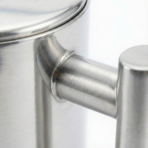 The Signature Stainless Steel French Press — scale reference
