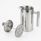 The Signature Stainless Steel French Press — anatomy detail