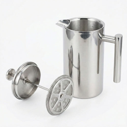 The Signature Stainless Steel French Press — anatomy detail