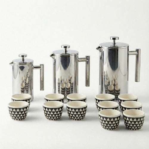 The Signature Stainless Steel French Press — color comparison