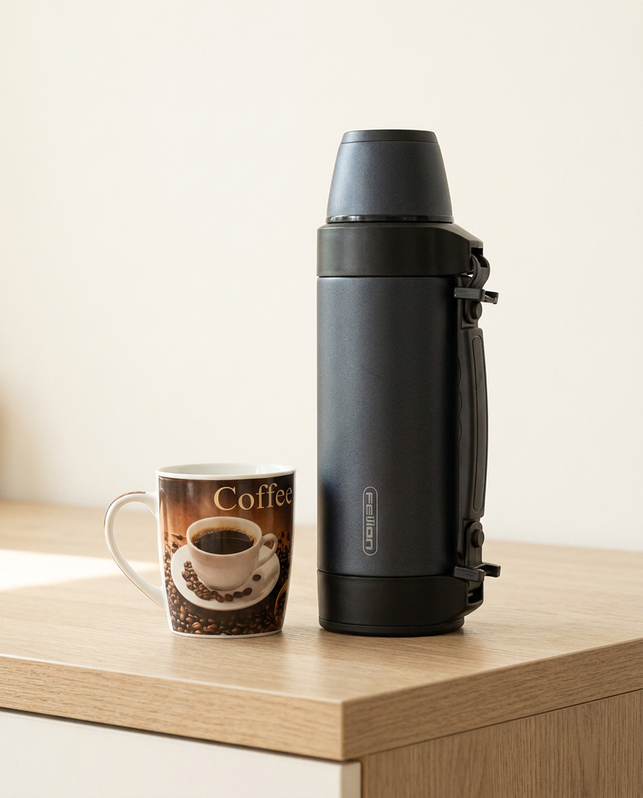 Heritage Travel Thermos - scale