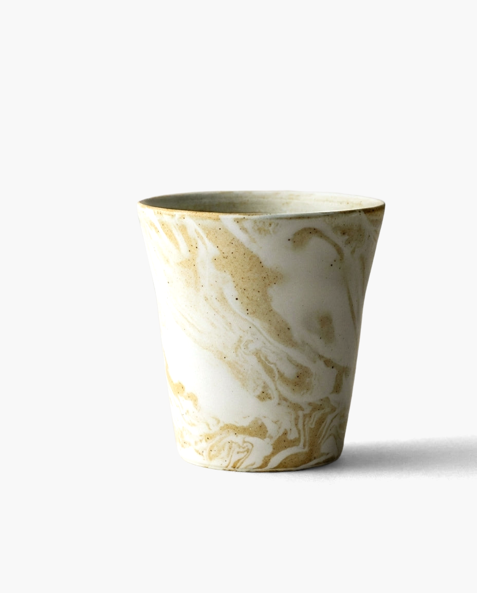 Kintsugi Marbled Mug in White, studio photo