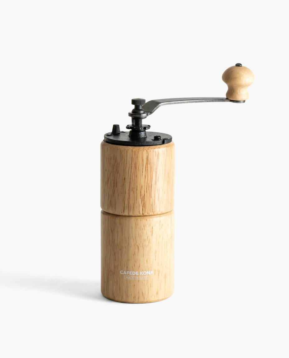 Kona Workshop Grinder in Beige, studio photo