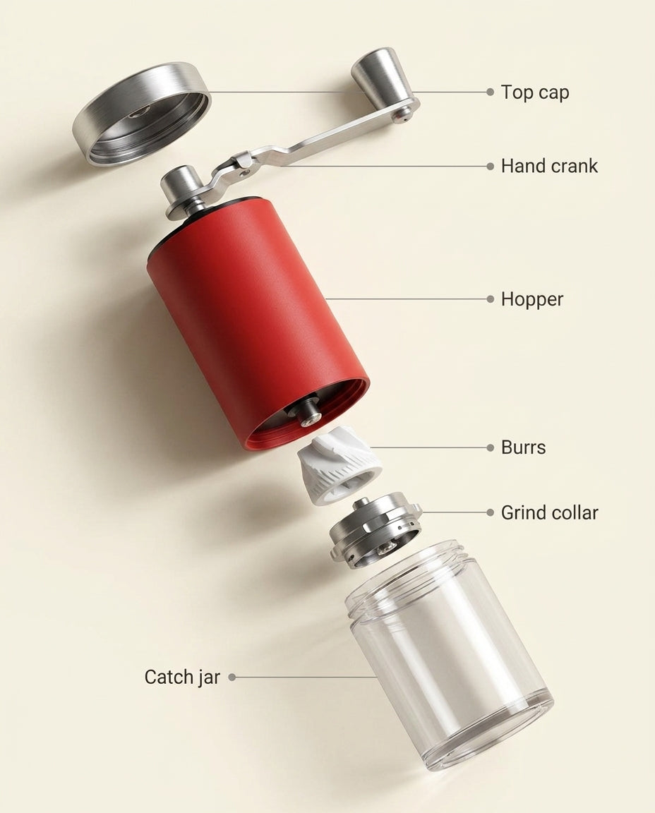 Le Compact Burr Mill - anatomy_schema