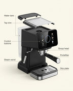 Le Maestro Auto Espresso - anatomy_schema