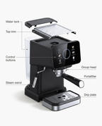 Le Maestro Auto Espresso, parts diagram