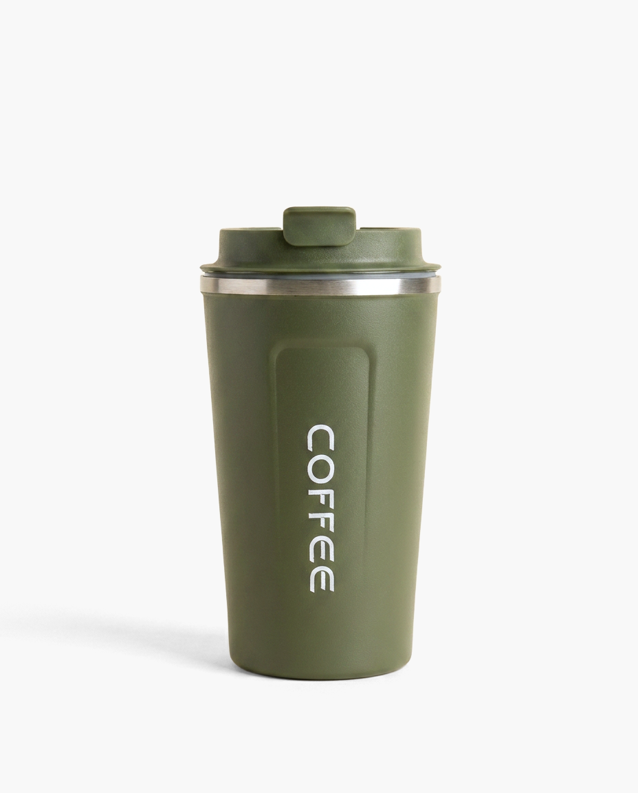 Nomad Thermal Mug in Green, studio photo