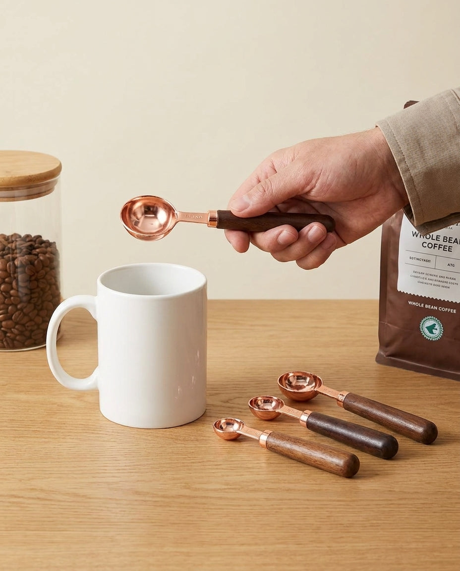 Pro Rose Gold Spoons - scale