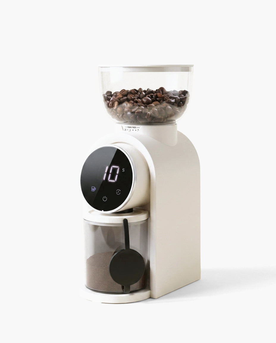 Pro Burr Grinder in White, studio photo