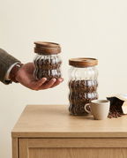 Ripple Glass Canister - scale