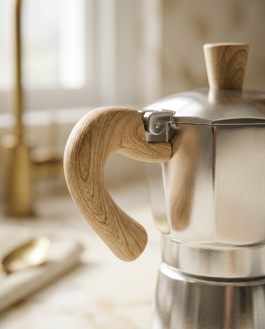 Roma Stovetop Moka, 3-Cup — macro_detail
