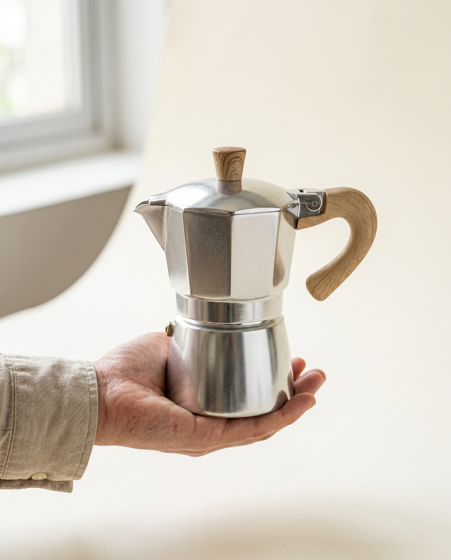Roma Stovetop Moka, 3-Cup — scale