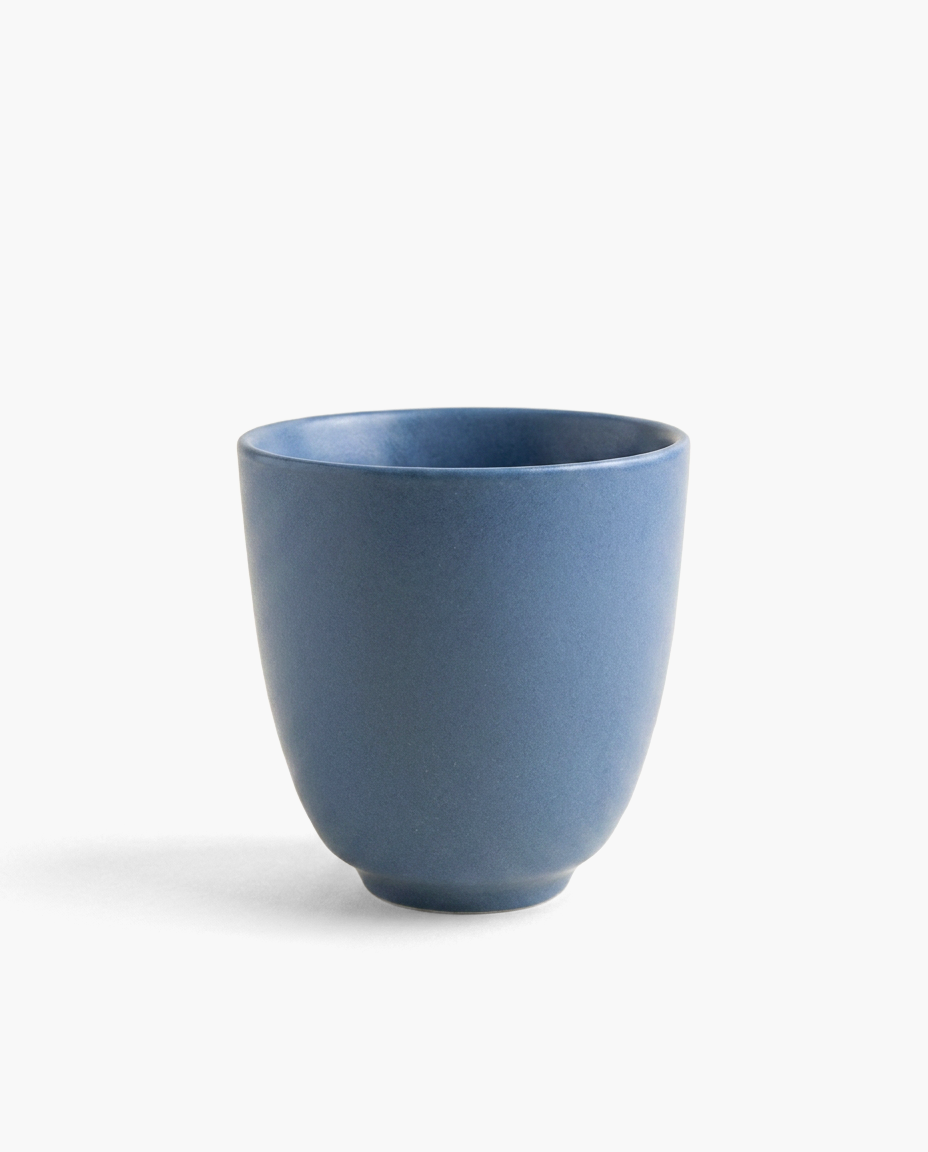 Tasting Ceramic Cup in Blue, studio photo