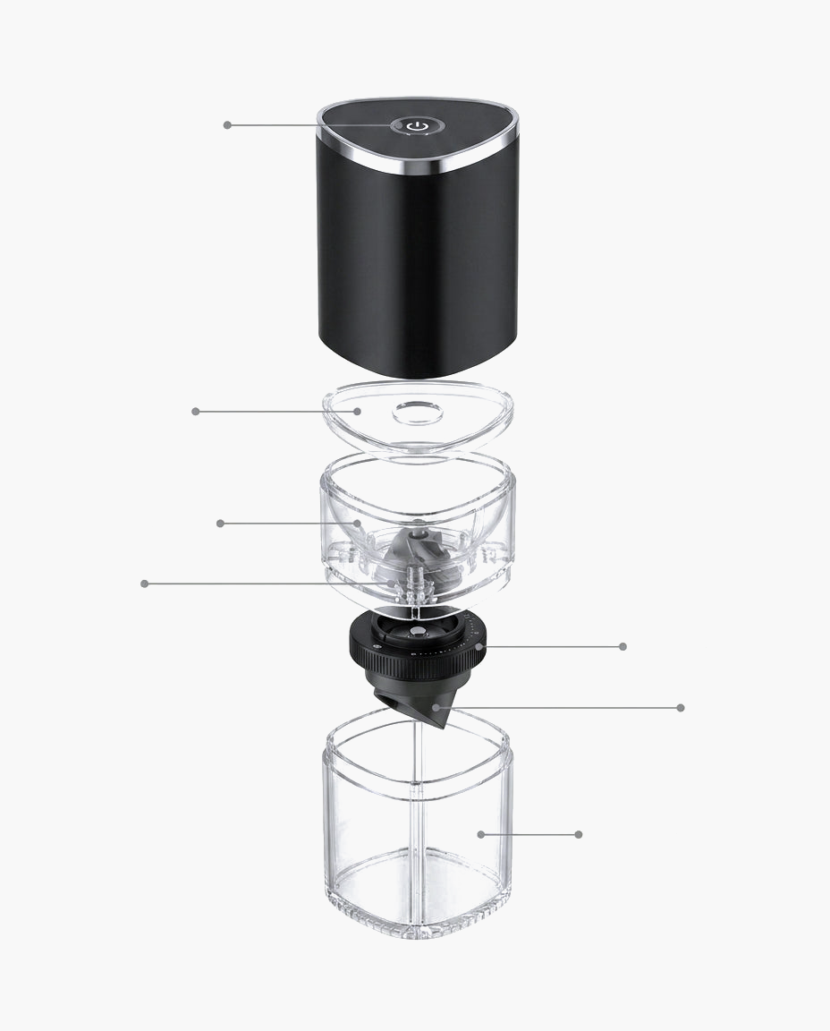 Tempo USB Grinder, parts diagram