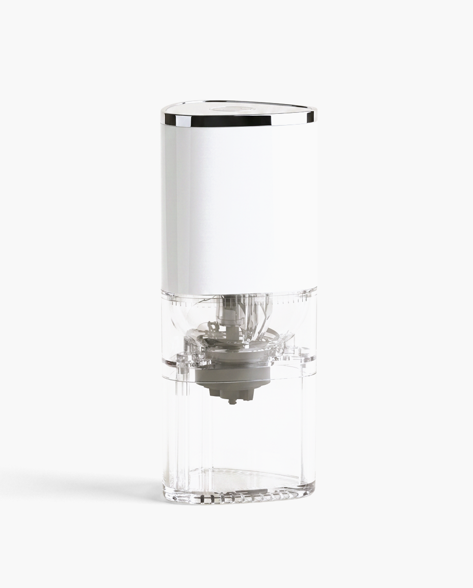 Tempo USB Grinder in White, studio photo