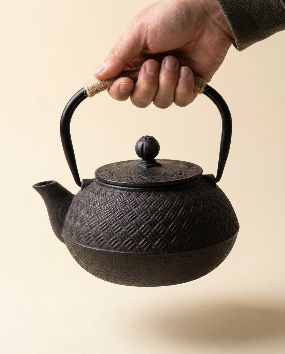 Tetsuki Cast Iron Teapot - scale