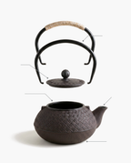 Tetsuki Cast Iron Teapot, parts diagram