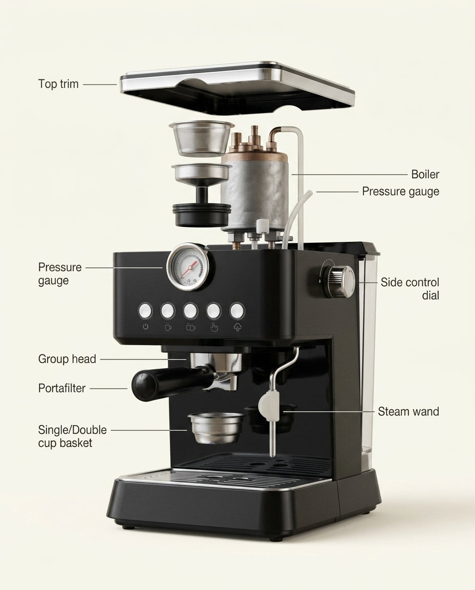 L'Atelier Espresso Machine — anatomy_schema